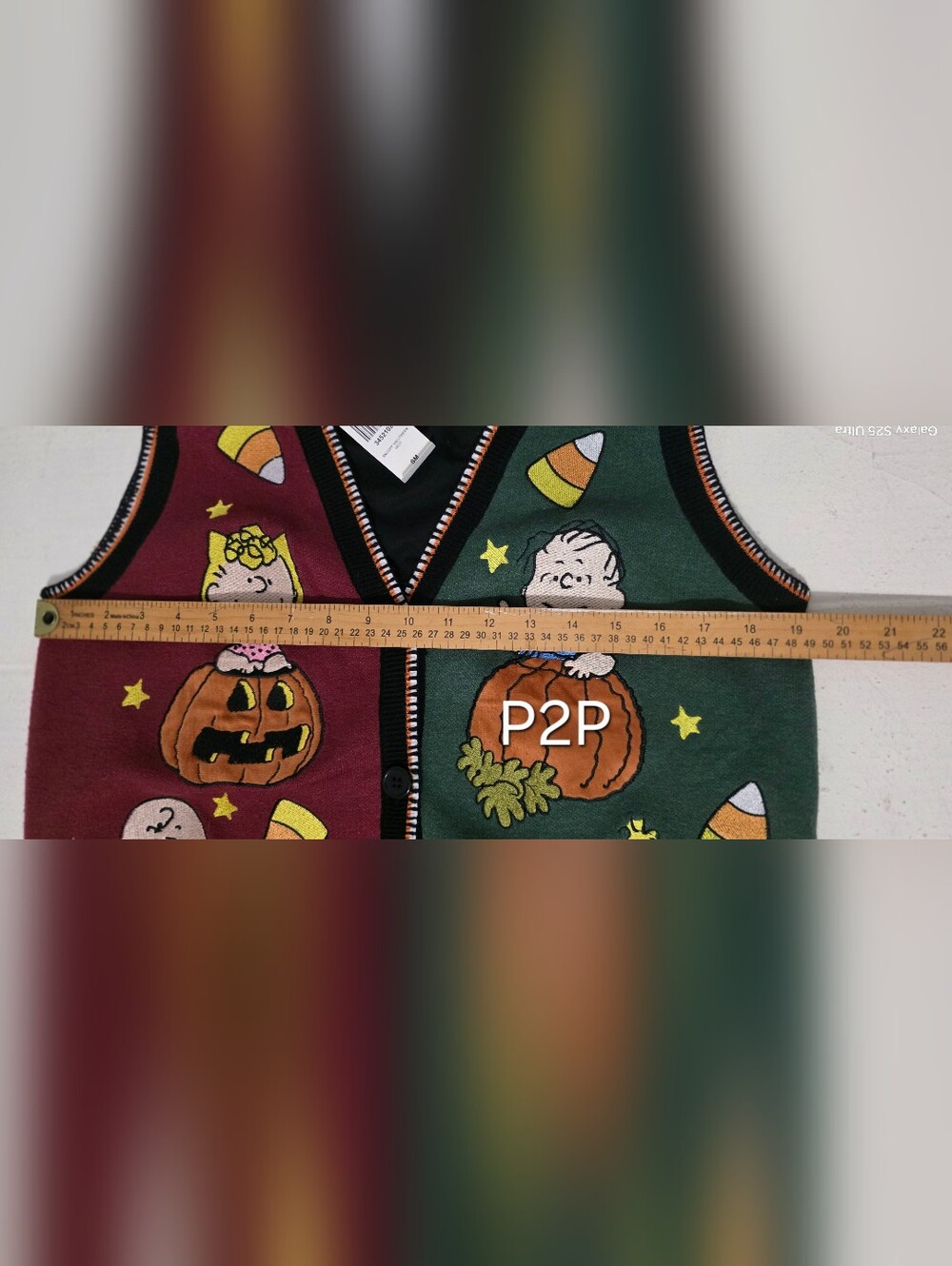 Box Lunch Peanuts Cardigan Vest Size Small NWT Unisex - Picture 15 of 15